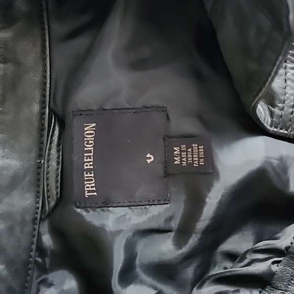 True Religion leather jacket. - Picture 4 of 6